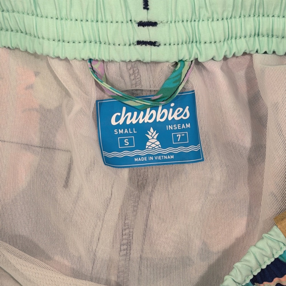 Chubbies Swim Trunks The Night Faunas Lined Swim Trunks 7" Inseam 134241-042 SML - Picture 7 of 8